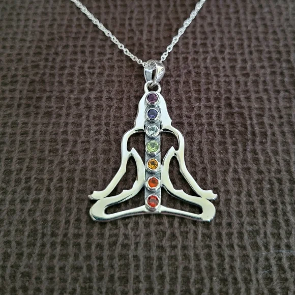 Shivam Meditating Woman🧘‍♀️ Pendant Necklace - NWT - Picture 2 of 16
